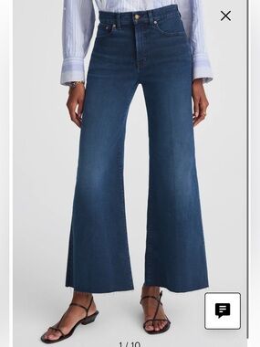 NWT Elegant Wide Madewell Dark Blue High-Rise Jeans